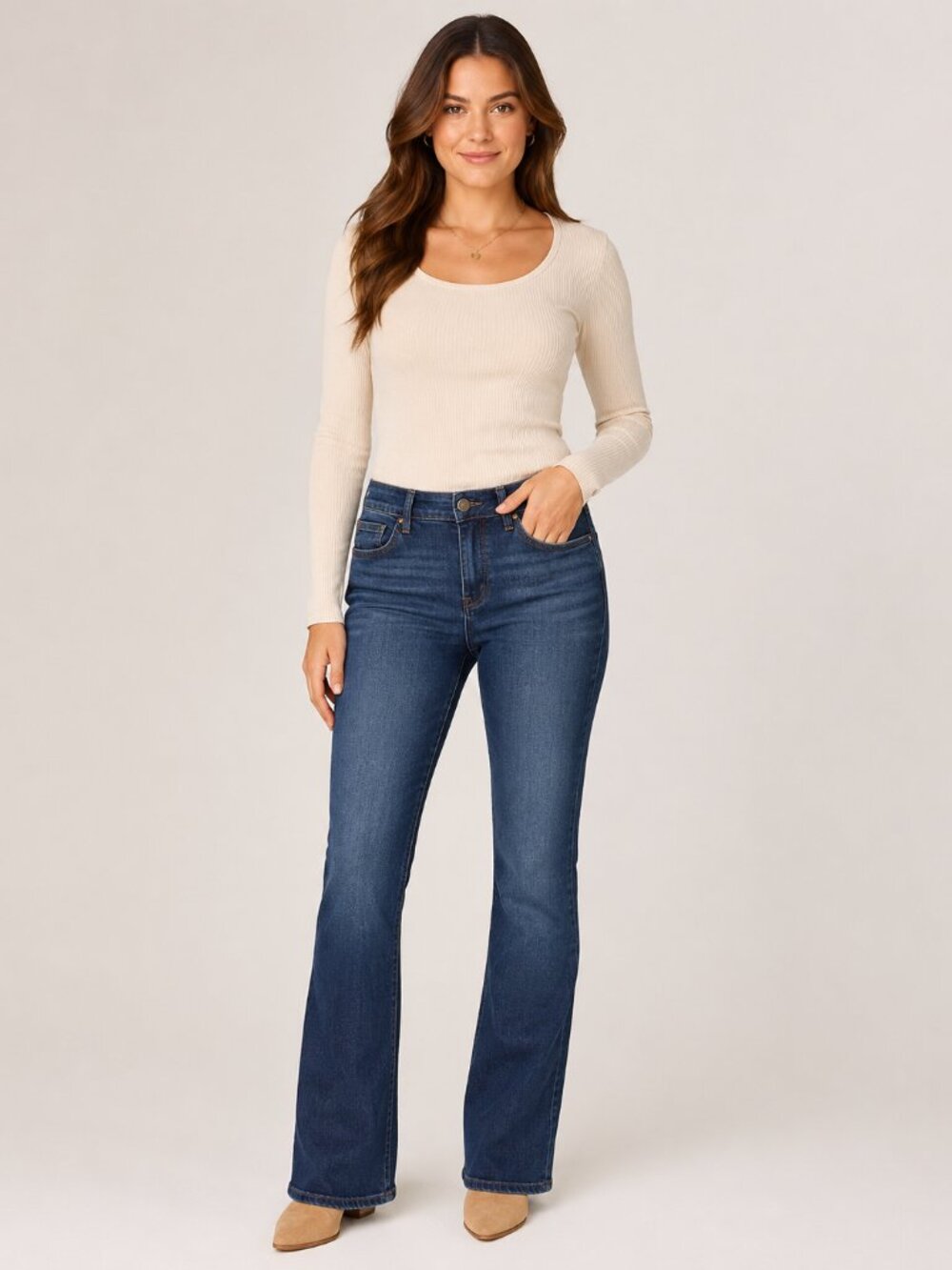 Democracy Ab Solution Bootcut Jeans 10 Dark Wash Stretch Denim
